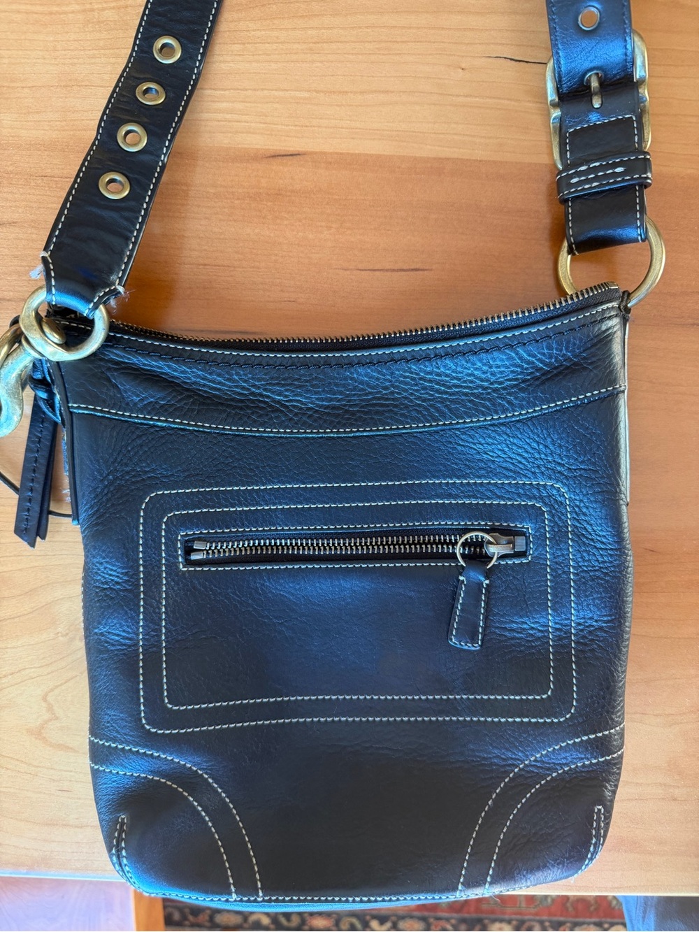 2006 Coach Bleeker crossbody. Black leather